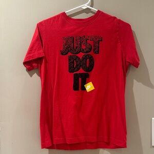 Nike Red 'Just Do It' Men's T-Shirt
